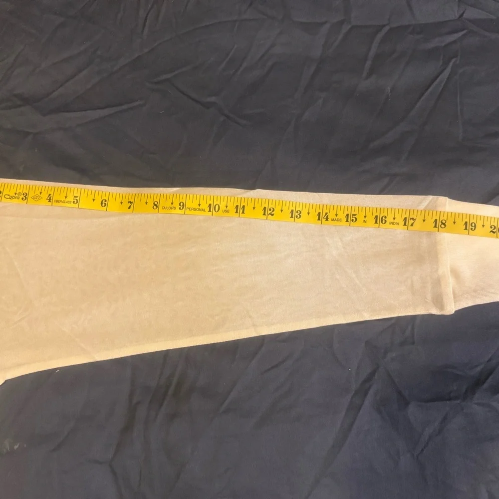 WinterSilks Cream Long Sleeve Women's Silk Top (2) - Picture 7 of 8